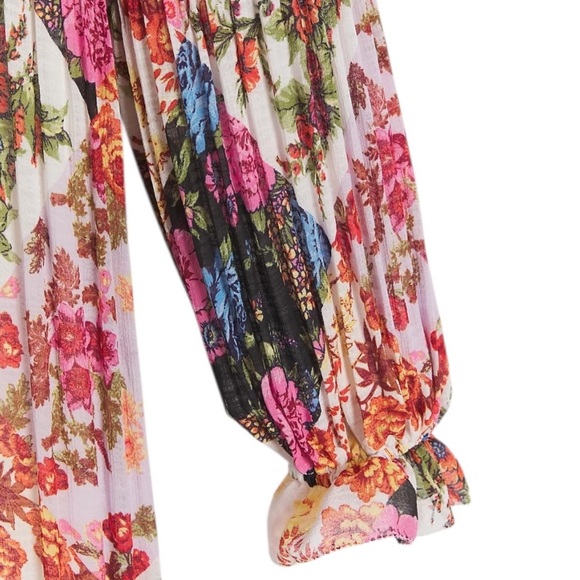 Anthropologie Shara Floral Pleated Midi Dress Size XS - Picture 7 of 15